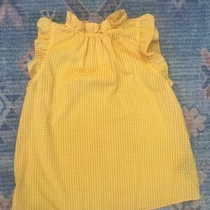 Who What Wear Yellow Ruffled Blouse